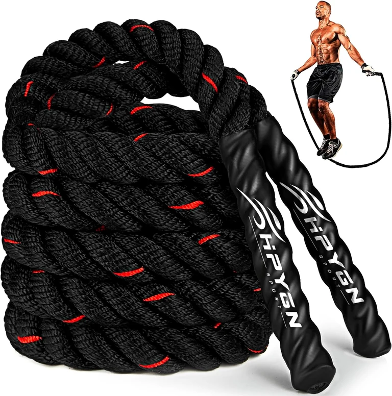 2.8 lb weighted jump rope, Black · 2.8 lb